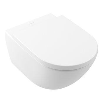 Vas WC suspendat Villeroy & Boch Subway 3.0, TwistFlush, CeramicPlus, 56×37 cm, stone white